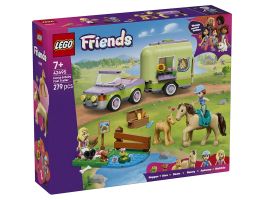 LEGO Friends Ló és csikószállító utánfutó, játékkészlet 42695