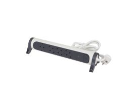 LEGRAND Elosztósor Premium 4x2P+F, túlfeszültség-védelemmel, 1,5 m vezetékkel, fehér/fekete (694507)