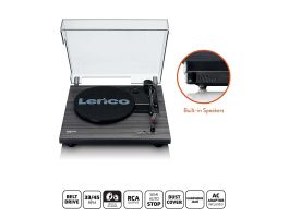 Lenco LS-10BK lemezjátszó beépített hangszórókkal, MDF ház (LS-10BK)