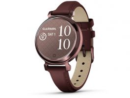 GARMIN Lily 2 Classic okosóra sötét bronz, eperfaszínű bőr szíjjal (507082)