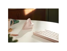 LOGITECH Egér - LIFT Vertical Ergonomic Bluetooth Optikai, Rózsaszín