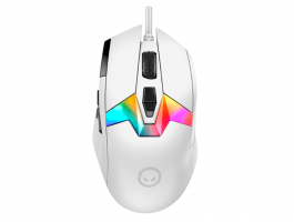 Lorgar MSP80 8000 Hz 9 gombos vezetékes egér, fehér (LRG-MSP80-WH)
