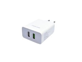 MAX MOBILE TR-275 Hálózati gyorstöltő , 2xUSB (3858892514009) Fehér