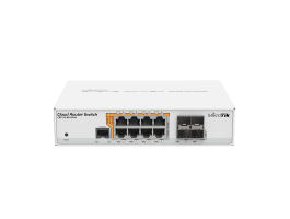 MIKROTIK Switch 8GbitLAN, PoE out (802.3af/at), 4SFP RouterOS L5, Desktop (CRS112-8P-4S-IN)