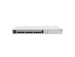 MikroTik 13x1000Mbps + 4x10000Mbps SFP+, Redundáns, Rackes Vezetékes Cloud Core Router (CCR2116-12G-4S+)