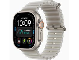 Apple Watch Ultra 4 GPS + Cellular 49mm Natural Titanium Case with Translucent Grey Ocean Band (MJAD4QH/A)