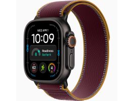 Apple Watch Ultra 4 GPS + Cellular 49mm Black Titanium Case with Burgundy Trail Loop - S/M (MJC34QH/A)