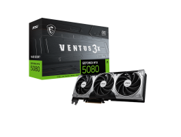 MSI Videókártya PCI-Ex16x nVIDIA RTX 5080 VENTUS 3X 16GB DDR7 OC (RTX 5080 16G VENTUS 3X OC)