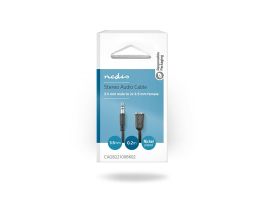 Nedis CAGB22100BK02 sztereo audio kábel, 3,5 mm sztereo jack dugó - 2x 3,5 mm jack aljzat, 0,20m
