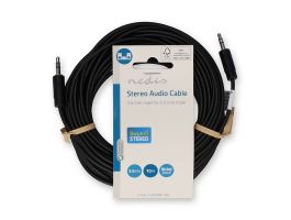 Nedis CAGL22000BK100 sztereo audio kábel, 3,5 mm jack dugó - 3,5 mm jack dugó, 10m