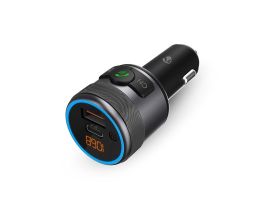 Nedis FM transmitter, Bluetooth, PD 18 W / PD 24 W, Gyorstöltés, Basszuskiemelés, Google Asszisztens / Siri (CATR3024BK)