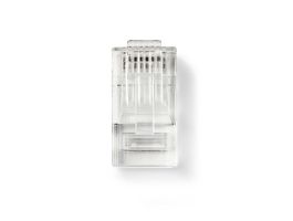 Nedis CCGB89305TP sodrott kábelre, UTP RJ45 CAT6 csatlakozó dugó, szerelhető, aranyozott, 10db/csomag