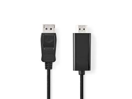 Nedis CCGL37100BK30 Display port dugó - HDMI dugó kábel 1080p, 3m