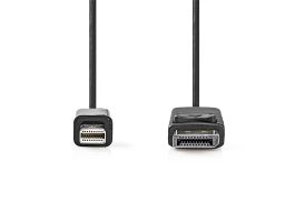 Nedis CCGL37400BK20 mini Displayport1.2 kábel, Display port dugó, 21.6 Gbps, 2m