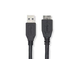 Nedis CCGL61500BK05 USB3.2 - micro-B (micro B) kábel, 5 Gbps, 0,5m