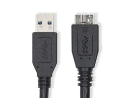 Nedis CCGL61500BK10 USB3.2 - micro-B (micro B) kábel, 5 Gbps, 1m