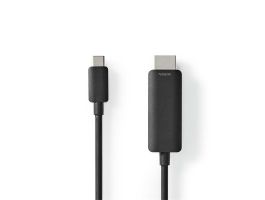 Nedis CCGL64655BK10 USB C (USB-C) - HDMI kábel, USB 3.2 Gen 1, 4K@60Hz, hossz 1m