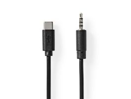 Nedis CCGL65950BK10 USB-C USB dugó | 3,5 mm jack dugó | 1,00 m