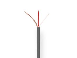 Nedis COTR15011GY100 mikrofon kábel 2 x 0,12 mm2 | Réz | 100 m