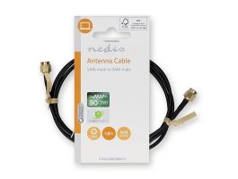 Nedis CSGL02000BK10 SMA kábel, Aranyozott, 50 Ohm, Egyetlen árnyékolt, 1,00 m, kerek, PVC, Fekete