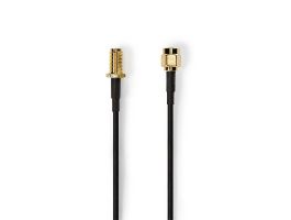 Nedis CSGL02210BK30 SMA kábel, RP SMA férfi, RP SMA női, Aranyozott, 50 Ohm, Egyetlen árnyékolt, 3,00 m, kerek