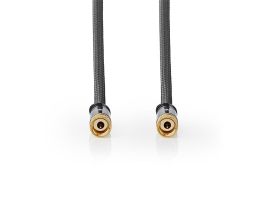 Nedis CSTB41000GY50 F csatlakozós koax kábel, 75 Ohm, 90 dB,  négyszeresen árnyékolt, prémium kivitel, 5m