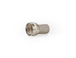 Nedis F csatlakozó, kábelbemeneti átmérő: 7,5 mm, 75 Ohm, 25 db/csomag (CSVC41908ME)