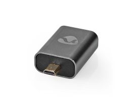 Nedis CVTB34907GY micro HDMI - HDMI adapter, 4K@60Hz, aranyozott, alumínium ház