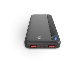 Nedis PBKPD20W125BK powerbank, hordozható külső akkumulátor, power bank 10000mAh, 1,5 / 1,67 / 2,0 / 2,22 / 3,0 A