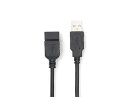 Nedis USB2.0 hosszabító kábel, hossz 2m, CCGL60010BK20