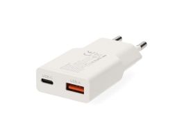 Nedis WCHA20WT gyorstöltő USB-A / USB-C töltő, PD3.0, 20W