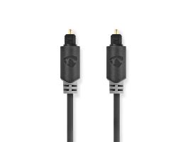 Nedis optikai audió kábel, TosLink férfi 2,00 m Kerek PVC Antracit Doboz CABW25000AT20