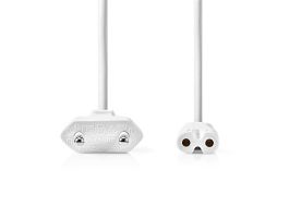 Nedis táp kábel IEC-320-C7, 2 x 0.75 mm hossz 2m, fehér, CEGL11040WT20