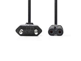 Nedis táp kábel IEC-320-C7, 2 x 0.75 mm hossz 3m, CEGL11040BK30