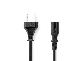Nedis táp kábel IEC-320-C7, 2 x 0.75 mm, hossz 5m, CEGL11040BK50