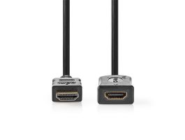 Nedis ultra HD HDMI hosszabbító kábel CVGL34096BK50, HDMI dugó - aljzat, 4K@60Hz | ARC | 10,2 Gbps | 5,00 m