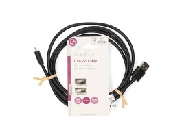 Nedis USB 2.0 kábel, USB-A dugó - USB Micro-B dugó, 2m (CCGL60500BK20)