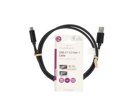 Nedis USB kábel, USB 3.2 Gen 1, USB-A dugó - USB-C dugó, 1 m (CCGL61600BK10)