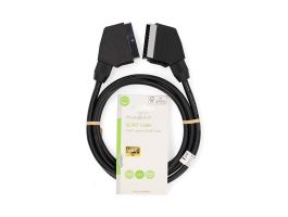 Nedis scart kábel, 1,5m (CVGL31001BK15)
