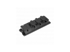 ORNO Gumi elosztó 3 aljzat, ütésálló, 230V, 16A, IP44, 50X73X228mm (OR-AE-13166(GS))
