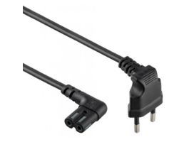 GEMBIRD hálózati tápkábel, C7, angled connectors, 1m (PC-184L)
