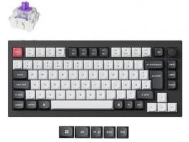 Keychron Q1 HE Bluetooth /vezeték nélküli /USB HU Gateron magnetic nebula mechanikus billentyűzet, fekete (Q1H-M1Z-HU)