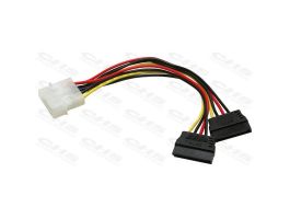 ROLINE kábel SATA táp Y elosztó, Molex to 2xSATA, 20cm (11.03.1050)