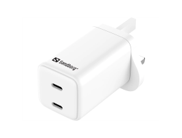 SANDBERG AC Charger Dual USB-C PD 65W UK Hálózati töltő (441-62)