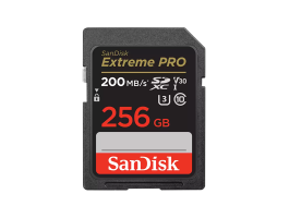 SANDISK 121597, SDXC EXTREME PRO KÁRTYA 256GB, 200/140 MB/s , UHS-I, Class 10, U3, V30