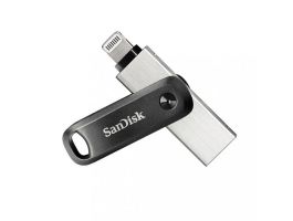 SANDISK iXpand pendrive, USB 3.0 + Ligthning csatlakozóval, 256GB (183589) Ezüst/Fekete