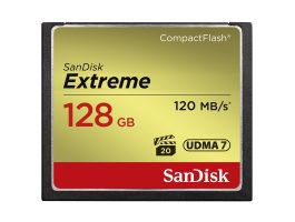 SANDISK Memóriakártya 124095, CF EXTREME KÁRTYA 128GB, 120MB/S