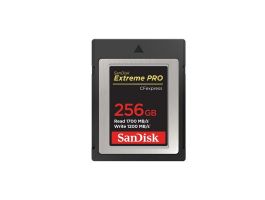 SANDISK Memóriakártya 186486, CFEXPRESS EXTREME PRO® KÁRTYA 256GB, Type B, 1700MB/s, 1200MB/s,