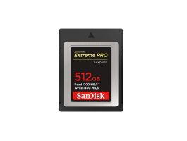 SANDISK Memóriakártya 186487, CFEXPRESS EXTREME PRO® KÁRTYA 512GB, Type B, 1700MB/s, 1400MB/s,