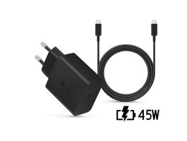 Samsung gyári hálózati töltő adapter TypeC bemenet 1,8  TypeC kábel 45W  EPTA845XBEG PD.3.0 Super Fast ECO csom (SAM-0954)
